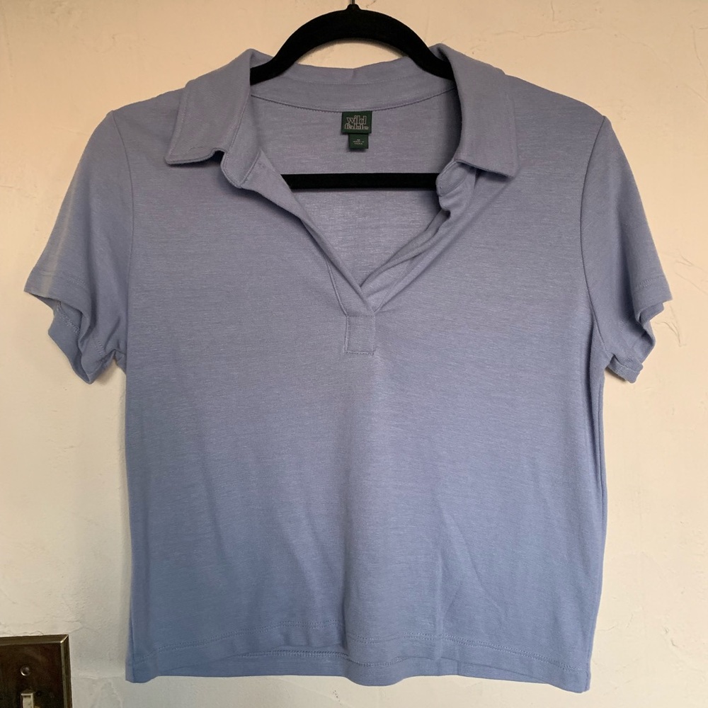 Periwinkle Cropped Collar Shirt